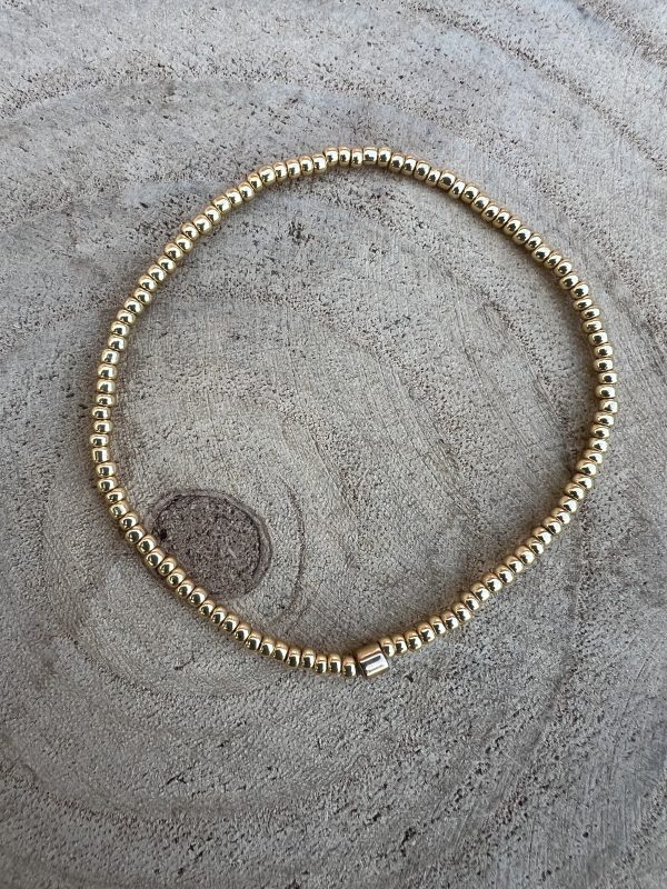 Armbånd guldbelagte muyiki perler