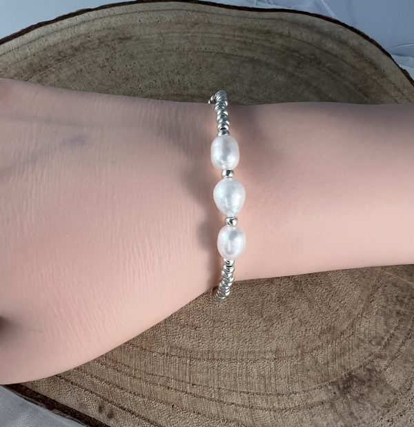 Armbånd guld eller sølv glasperler/ferskvandsperler - Image 4